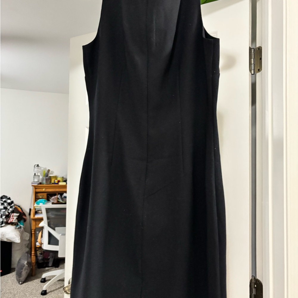 New York & Company Elegant Black Backless Dress